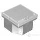 Floorbox 3295-1E-PLA, aluminiowa z dekielkiem uchylnym , anodowana na naturalne aluminium