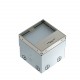 Floorbox ze stali nierdzewnej na 2x230V, 2xRJ45, parkiet/panele/gres/kamień, beton/techniczna.