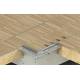 Floorbox ze stali nierdzewnej na 4 gniazda, parkiet/panele/deska/gres/terakota, do podłogi pustej.