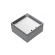 Cube CSB - floorbox ze stali nierdzewnej na 2 gniazda, parkiet/panele/gres/kamień