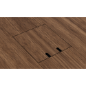 Cube CSH - niewidoczny floorbox bezramkowy - 2 gniazda, parkiet/panele/kamień