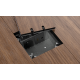 Cube CSH - floorbox ze stali nierdzewnej na 2 gniazda, parkiet/panele/gres/kamień