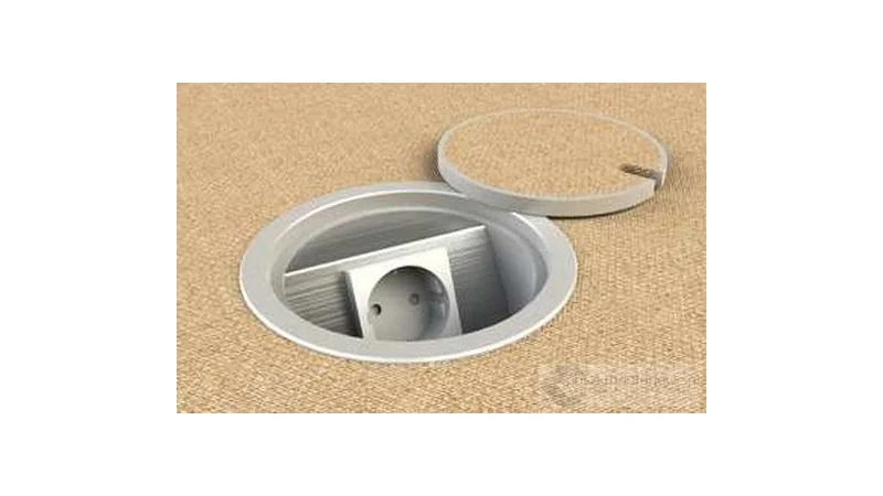 Floorbox 9901-APL , 1 gniazdo zasilające okrągła