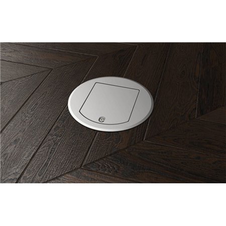 Floorbox okrągły 8601-APL , 1 gniazdo zasilające
