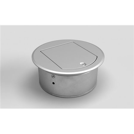 Floorbox okrągły 8601-APL , 1 gniazdo zasilające