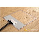 Floorbox ze stali nierdzewnej na 2x230V, 2xRJ45, parkiet/panele/gres/kamień, beton/techniczna.