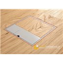 Kaseta podłogowa ze stali nierdzewnej na 2x230V, 2xRJ45, parkiet/panele/gres/kamień, beton/techniczna.