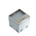 Floorbox ze stali nierdzewnej na 2x230V, 2xRJ45, parkiet/panele/gres/kamień, beton/techniczna.